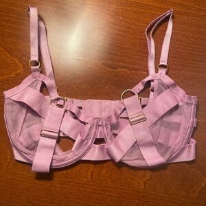 Victoria's Secret Pink Strappy Mesh Underwire Bra